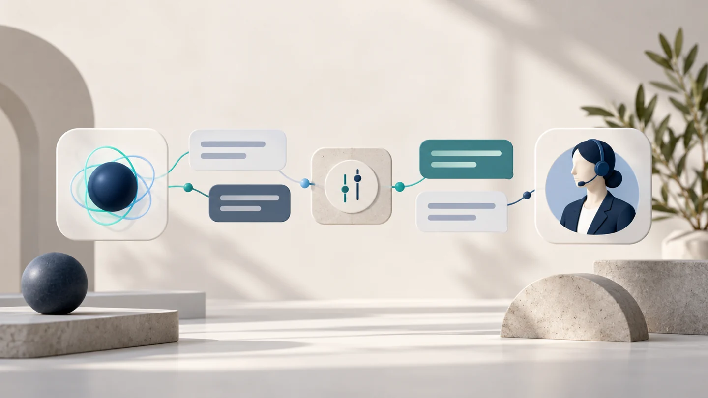 Customer service chatbot with controlled tools and a handoff to human support