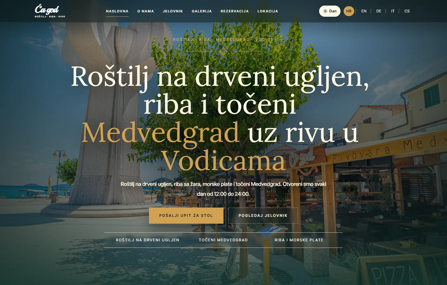 Ća god Vodice interface preview